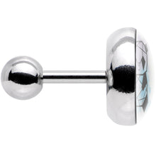 Load image into Gallery viewer, 16G 1/4 Watercolor Geometric Panda Tragus Cartilage Earring
