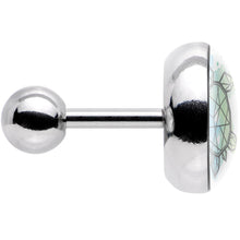 Load image into Gallery viewer, 16G 1/4 Watercolor Geometric Turtle Tragus Cartilage Earring
