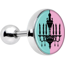 Load image into Gallery viewer, 16G 1/4 Blue Pink Split Chandelier Tragus Cartilage Earring
