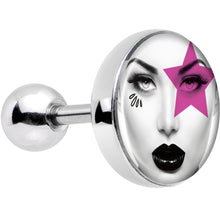Load image into Gallery viewer, 16G 1/4 Pretty Pink Model Super Star Tragus Cartilage Earring
