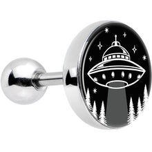 Load image into Gallery viewer, Black and White UFO Tragus Cartilage Earring
