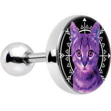 Load image into Gallery viewer, 16G 1/4 Boho Fuchsia Kitty Cat Tragus Cartilage Earring
