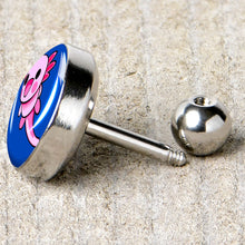 Load image into Gallery viewer, 16G 1/4 Adorable Axolotl Cartilage Tragus Earring by Onyx O
