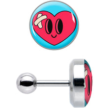 Load image into Gallery viewer, 16G 1/4 Heartbreak Bandaged Heart Cartilage Tragus Earring by Onyx O
