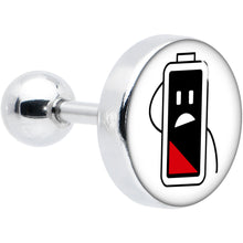 Load image into Gallery viewer, 16G 1/4 Battery Empty Cartilage Tragus Earring by Onyx O
