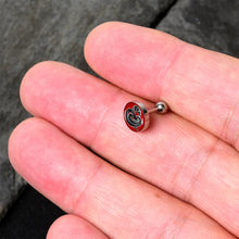 Load image into Gallery viewer, 16G 1/4 Black Snake Cartilage Tragus Earring by Onyx O
