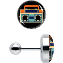 Load image into Gallery viewer, 16G 1/4 Retro Boombox Cartilage Tragus Earring by Onyx O
