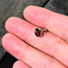 Load image into Gallery viewer, 16G 1/4 Cherry Heart Cartilage Tragus Earring by Onyx O
