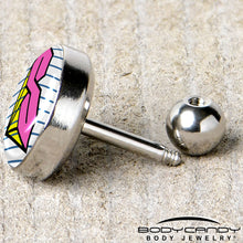 Load image into Gallery viewer, 16G 1/4 Hot Pink Cool S Tragus Cartilage Earring by Onyx O
