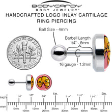 Load image into Gallery viewer, 16G 1/4 Quaso Croissant Cartilage Tragus Earring by Onyx O
