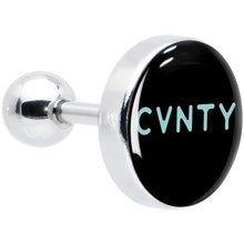 Load image into Gallery viewer, 16G 1/4 Phrase Logo CVNTY Tragus Cartilage Earring by Onyx O
