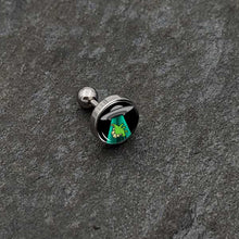 将图片加载到图库查看器，16G 1/4 Alien UFO Dinosaur Abduction Cartilage Tragus Earring by Onyx O
