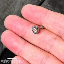 将图片加载到图库查看器，16G 1/4 Dope Composition Notebook Tragus Cartilage Earring by Onyx O
