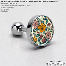 Load image into Gallery viewer, 16G 1/4 Blossom Creation Wildflower Flowers Tragus Cartilage Earring by Onyx O
