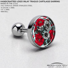 Load image into Gallery viewer, 16G 1/4 Blossom Creation Vibrant Bloom of Flowers Cartilage Earring by Onyx O
