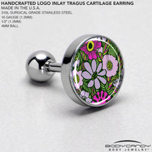 将图片加载到图库查看器，16G 1/4 Blossom Creation Paradise of Pink Flowers Cartilage Earring by Onyx O
