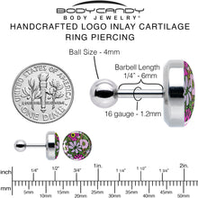 将图片加载到图库查看器，16G 1/4 Blossom Creation Paradise of Pink Flowers Cartilage Earring by Onyx O
