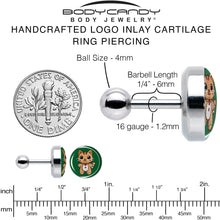 Load image into Gallery viewer, Christmas Holiday Gingerbrread Kitty Cat Tragus Cartilage Earring by Onyx O

