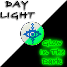 Load image into Gallery viewer, 16G 1/4 Glow in the Dark Evil Eye Tragus Cartilage Earring by Onyx O
