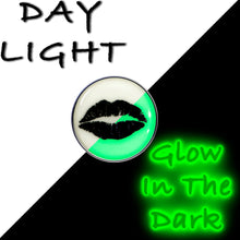 Load image into Gallery viewer, 16G 1/4 Lipstick Kiss Black Glow in the Dark Cartilage Earring by Onyx O
