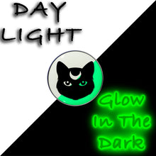 Load image into Gallery viewer, 16G 1/4 Glow in the Dark Mystic Kitty Cat Tragus Cartilage Earring by Onyx O
