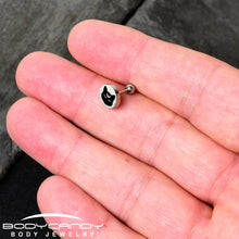 Load image into Gallery viewer, 16G 1/4 Glow in the Dark Mystic Kitty Cat Tragus Cartilage Earring by Onyx O
