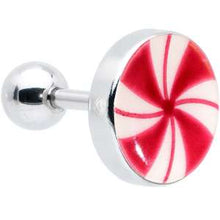 将图片加载到图库查看器，16G Glow in the Dark Holiday Peppermint Candy Tragus Cartilage Earring by Onyx O
