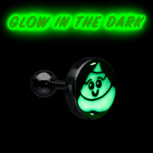 Load image into Gallery viewer, 16G Glow in the Dark Poop Tragus Cartilage Earring by Onyx O
