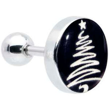 Load image into Gallery viewer, Glow in the Dark Holiday Christmas Tree Tragus Cartilage Earring by Onyx O
