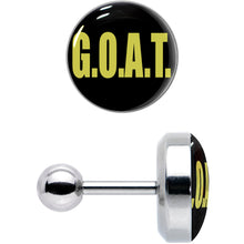 Load image into Gallery viewer, 16G 1/4 G.O.A.T. Cartilage Tragus Earring by Onyx O

