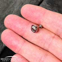Load image into Gallery viewer, 16G Valentine Heart Skull Tragus Cartilage Earring
