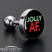 Load image into Gallery viewer, 16G 1/4 Jolly AF Festive Holiday Tragus Cartilage Earring by Onyx O

