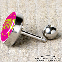 Load image into Gallery viewer, 16G 1/4 Pink JOMO Tragus Cartilage Earring by Onyx O
