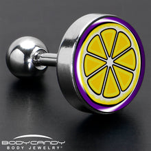 将图片加载到图库查看器，16G 1/4 Yellow Slice of Lemon Tragus Cartilage Earring by Onyx O
