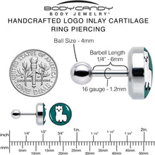 Load image into Gallery viewer, 16G 1/4 White Llama Cartilage Tragus Earring by Onyx O
