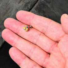 Load image into Gallery viewer, 16G 1/4 Rainbow Swirl Lollipop Cartilage Tragus Earring by Onyx O
