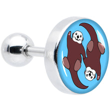 Load image into Gallery viewer, 16G 1/4 Oh My Otters Animal Tragus Cartilage Earring by Onyx O
