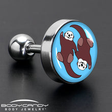 Load image into Gallery viewer, 16G 1/4 Oh My Otters Animal Tragus Cartilage Earring by Onyx O
