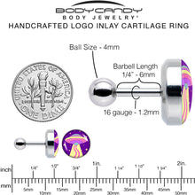 Load image into Gallery viewer, 16G 1/4 Style Space Invasion Tragus Cartilage Earring by Onyx O
