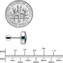 Load image into Gallery viewer, 16G 1/4 Snowfall Holiday Penguin Tragus Cartilage Earring by Onyx O
