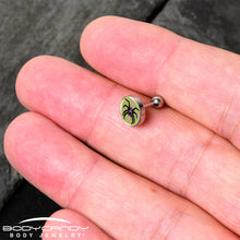 Load image into Gallery viewer, 16G 1/4 Psychedelic Spider Tragus Cartilage Earring by Onyx O
