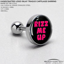 Load image into Gallery viewer, RIZZ ME UP Tragus Cartilage Earring by Onyx O
