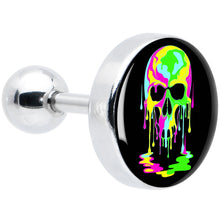 Load image into Gallery viewer, 16G 1/4 Ultra Bright Melting Skull Tragus Cartilage Earring by Onyx O
