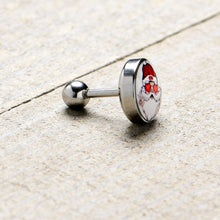 Load image into Gallery viewer, 16G 1/4 Christmas Peace Love Santa Tragus Cartilage Earring by Onyx O
