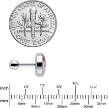 Load image into Gallery viewer, 16G 1/4 Christmas Peace Love Santa Tragus Cartilage Earring by Onyx O
