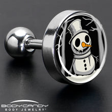 Load image into Gallery viewer, Christmas Holiday Spooky Snowman Tragus Cartilage Earring by Onyx O
