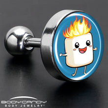 Load image into Gallery viewer, 16G 1/4 Burning Marshmallow Tragus Cartilage Earring by Onyx O
