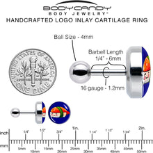Load image into Gallery viewer, 16G 1/4 Sushi Cartilage Tragus Earring by Onyx O
