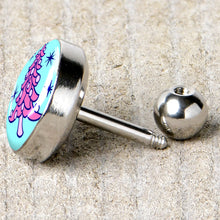 Load image into Gallery viewer, 16G 1/4 Pastel Christmas Tree Tragus Cartilage Earring by Onyx O
