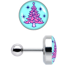 Load image into Gallery viewer, 16G 1/4 Pastel Christmas Tree Tragus Cartilage Earring by Onyx O
